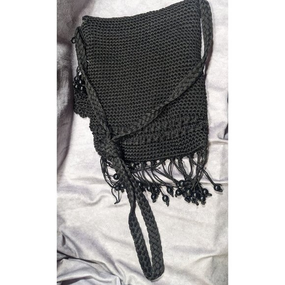 Chateau Boho Crochet And Beaded Crossbody Bag With Fringe - Picture 12 of 12